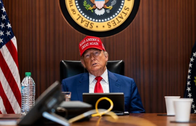 Donald Trump during a high-level Situation Room meeting as U.S.-Iran nuclear tensions remain in focus.
